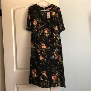 Black floral H&M dress